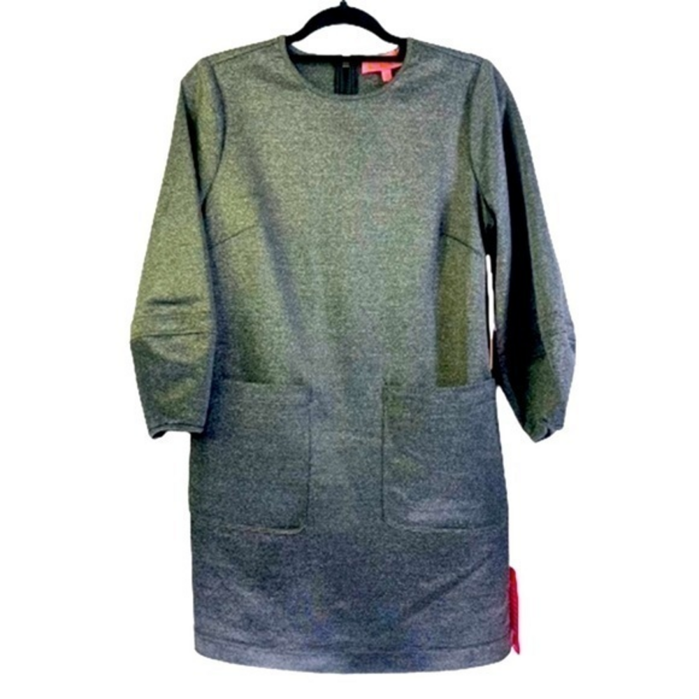 LDT Dark Grey‎ Mini Sheath Dress - NWT